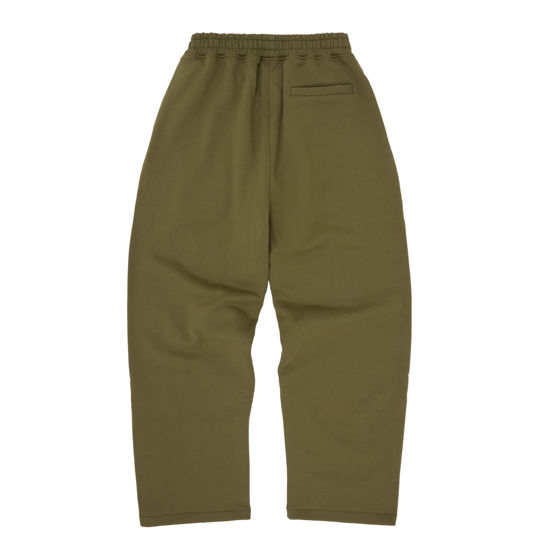 Corteiz Island Puff Print Open Hem Swetpant Olive