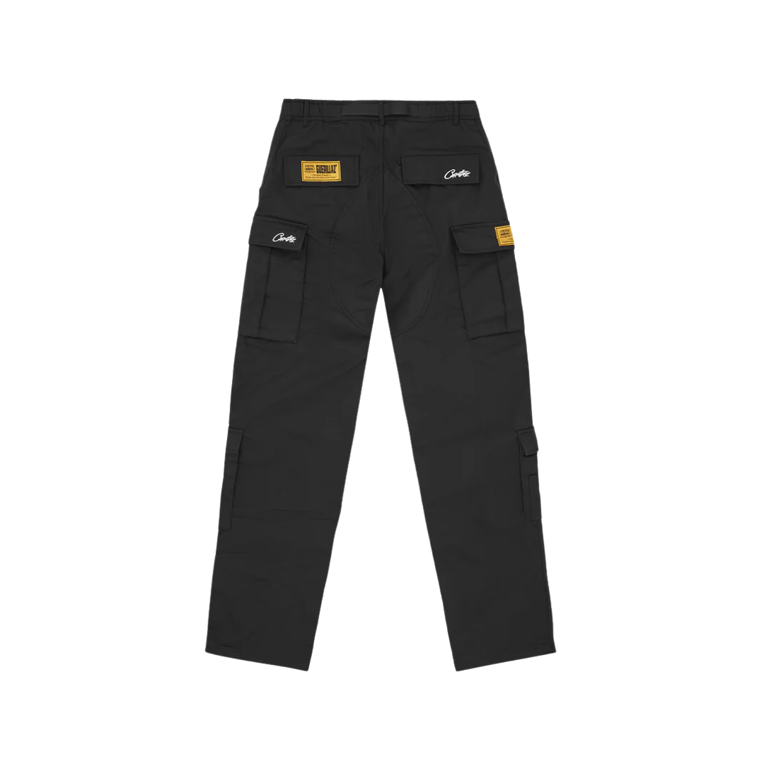 Corteiz Guerillaz Cargos Black/White