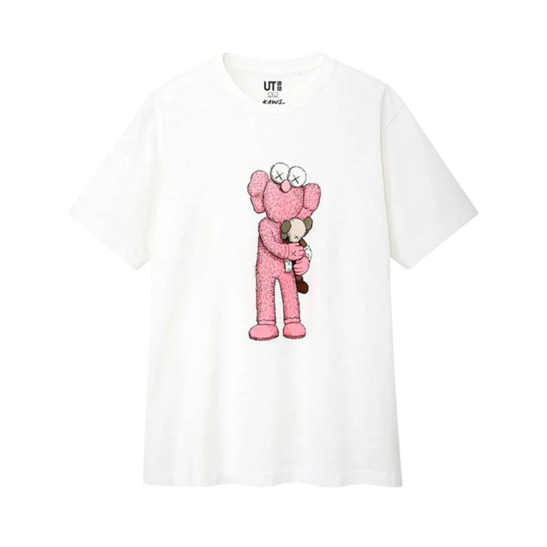 KAWS x Uniqlo Pink BFF Tee White
