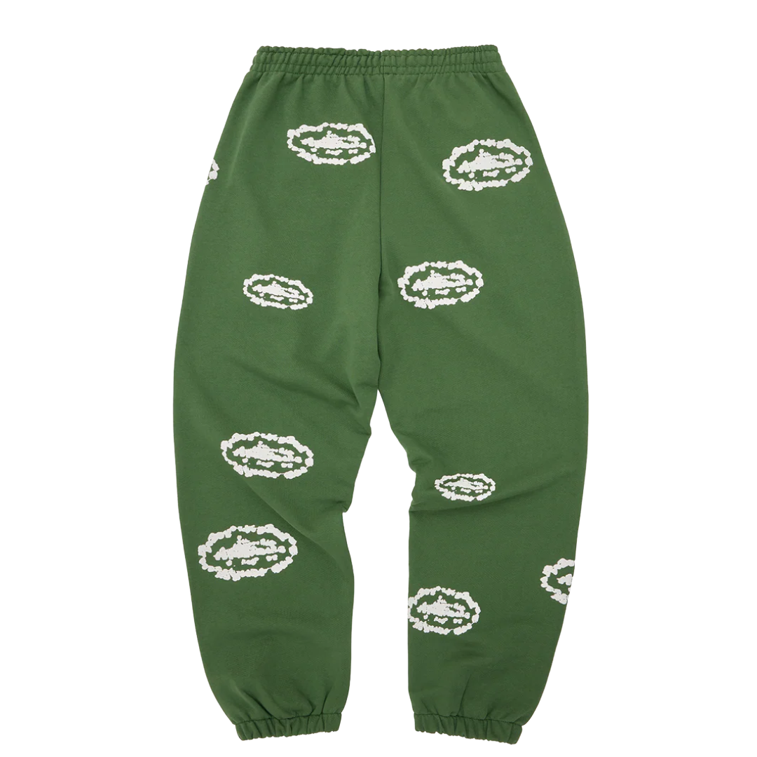Corteiz x Denim Tears Island Wreath Sweatpant Green