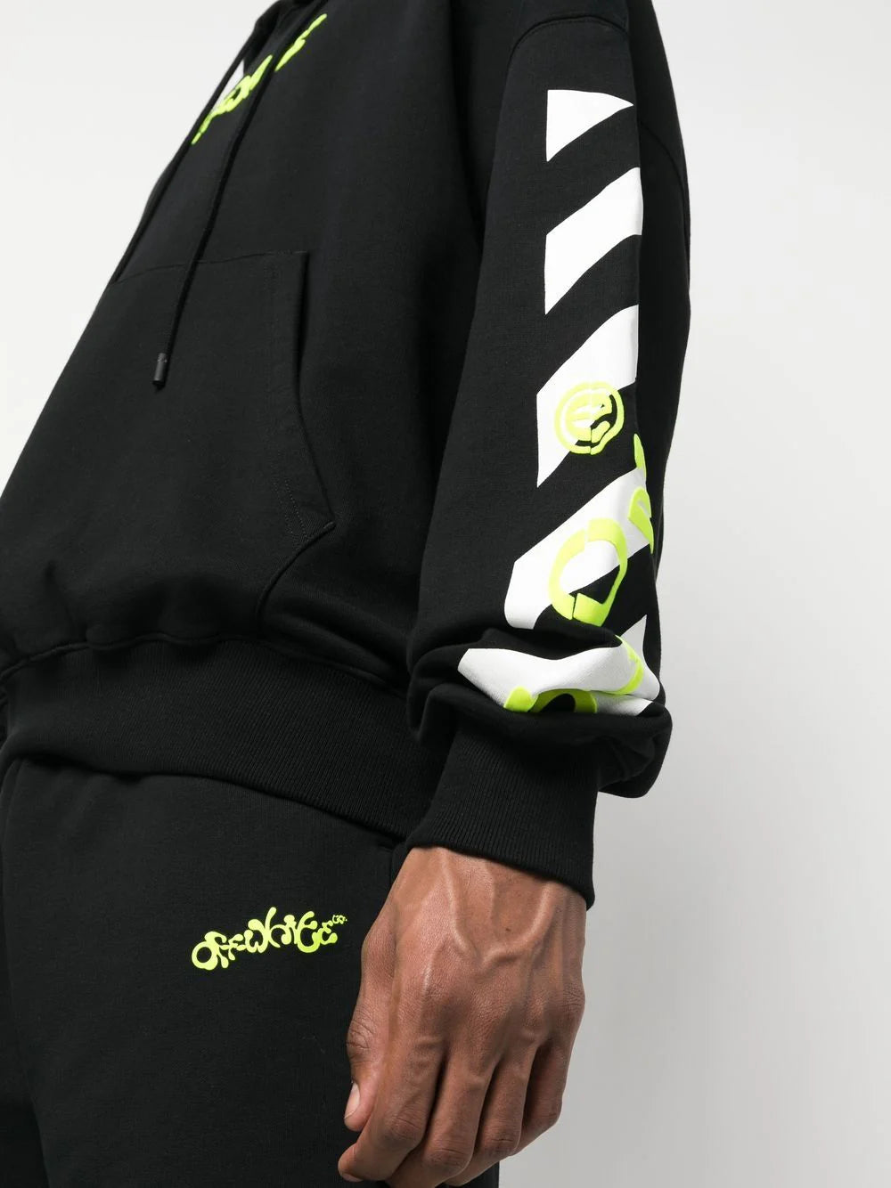 Off White Opposite Arrows Boxy Hoodie Black/Lime