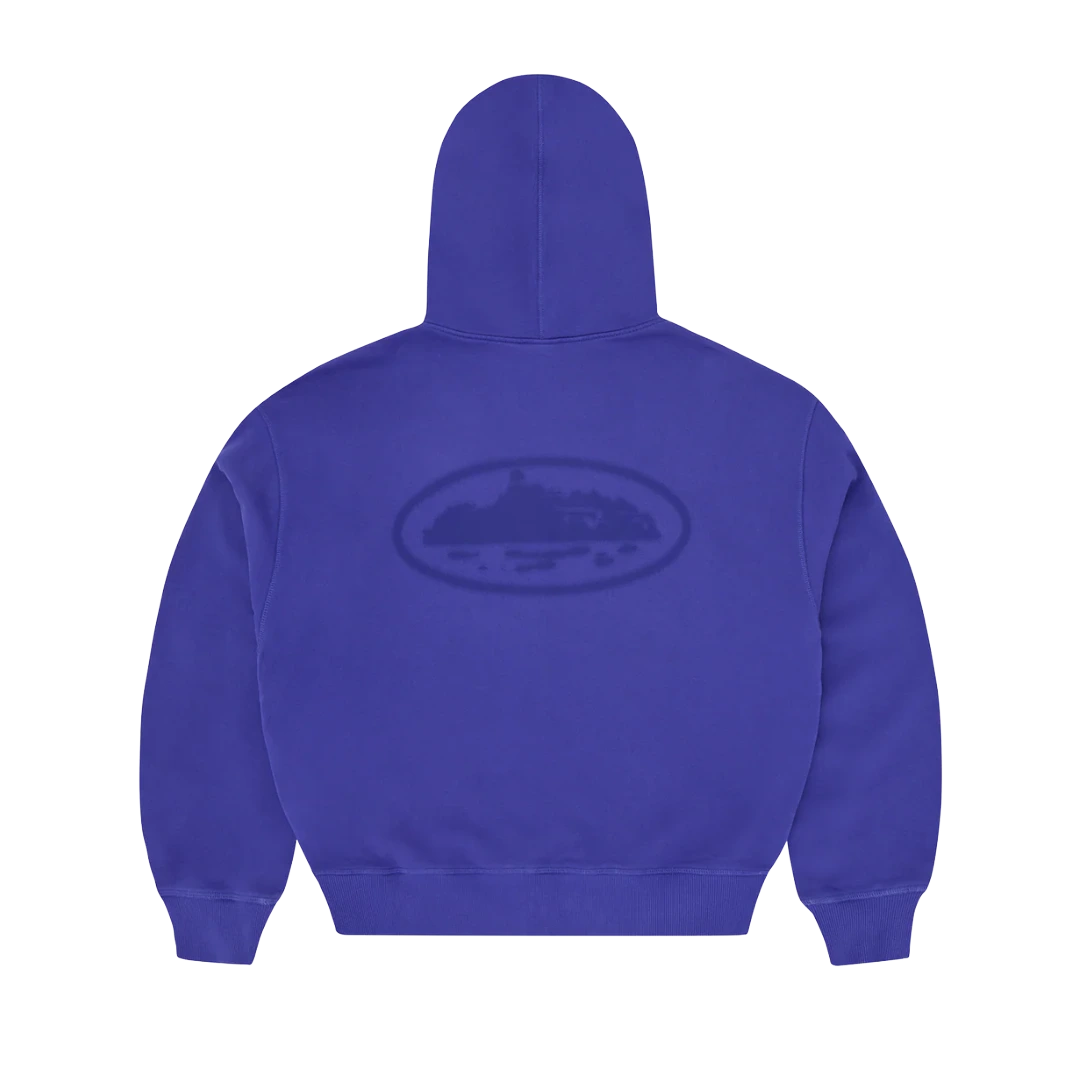 Corteiz Island Knockout Zip Hoodie Indigo Blue