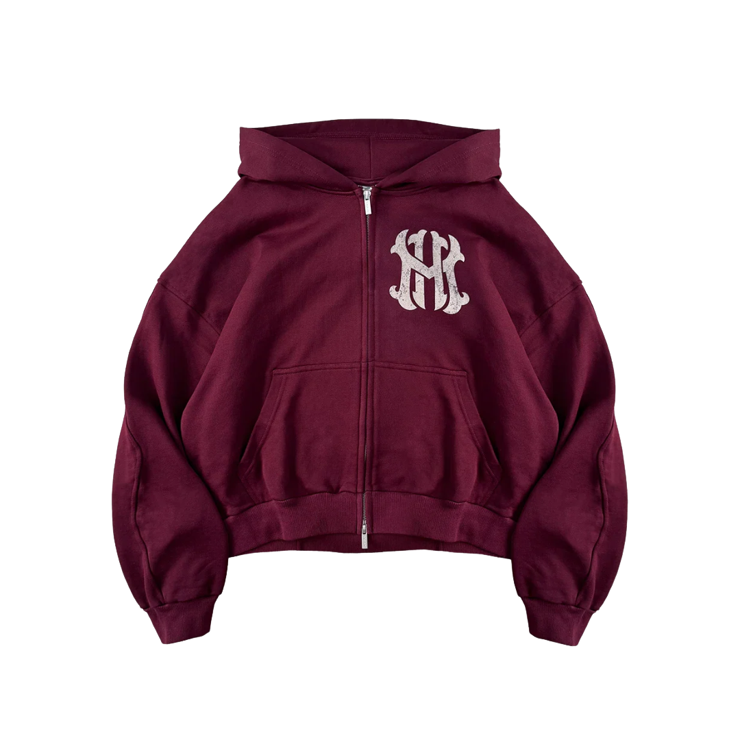 Host - Homerun Burgundy Zipped Hoodie