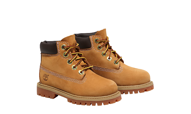 Timberland Premium 6 Inch Lace Up Waterproof Boot Wheat (Kids)