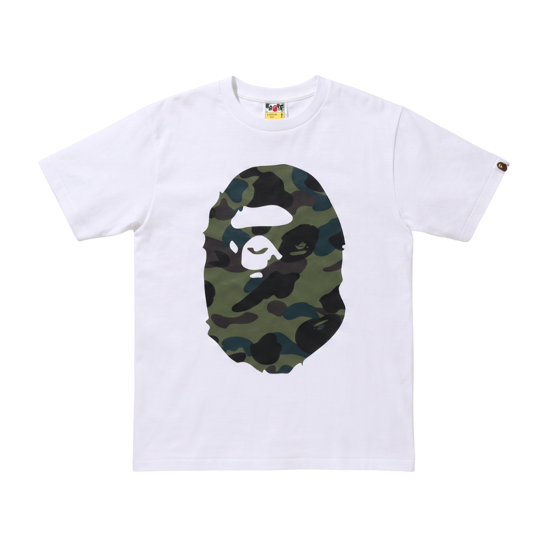 Bape Color Camo Big Ape Head Tee White/Green