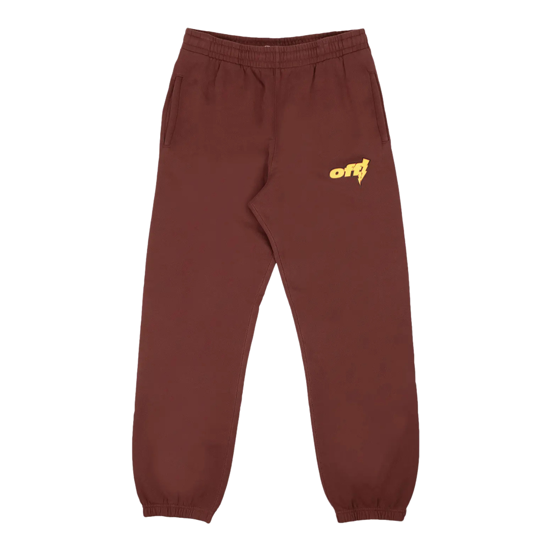Off White - Thunder Stable Slim Sweatpant 'Barolo/Yellow'