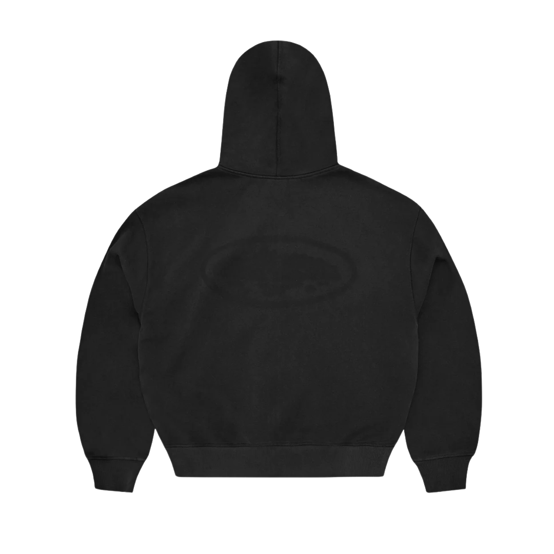 Corteiz Island Knockout Zip Hoodie Black