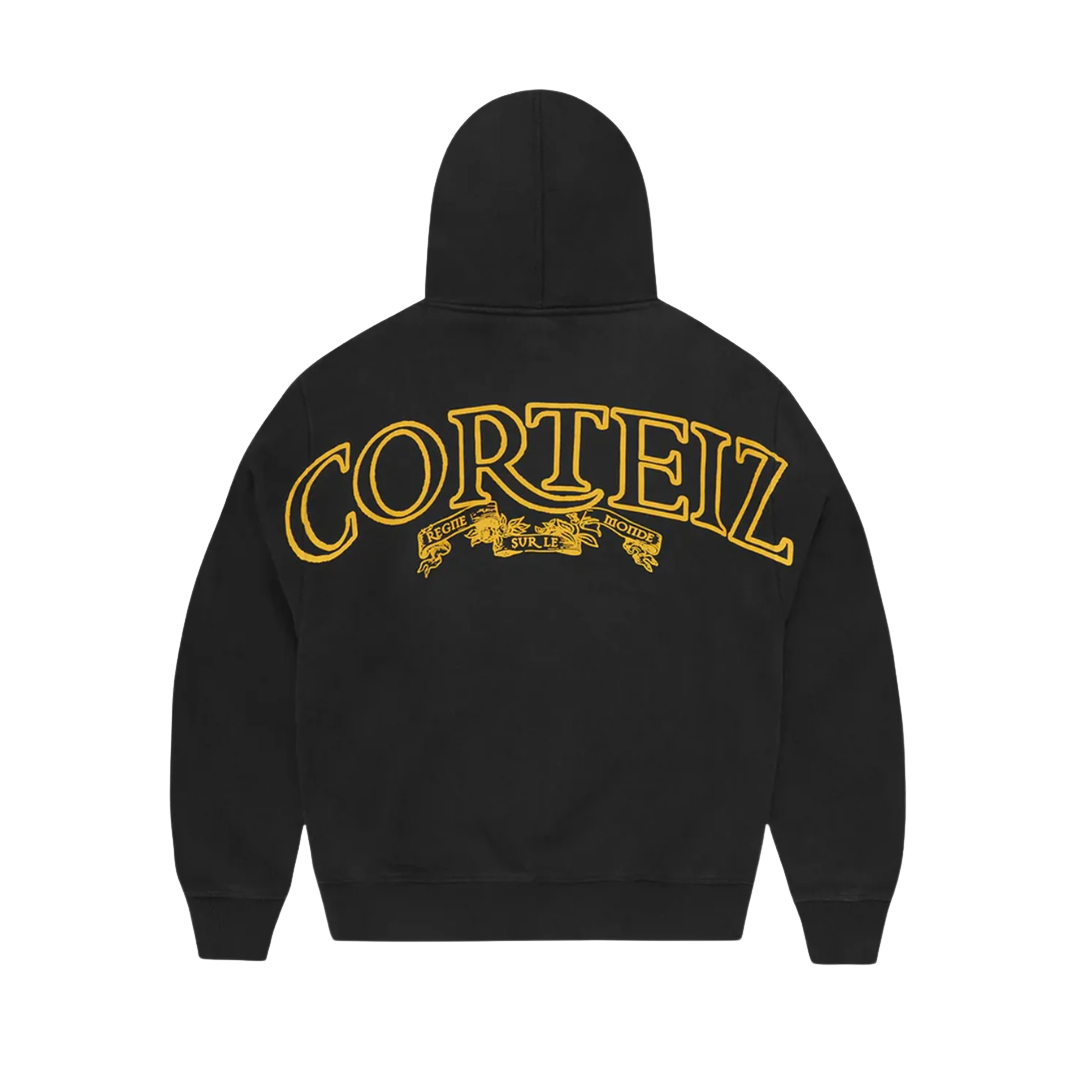 Corteiz Superior Royale Zip Hoodie Black Yellow