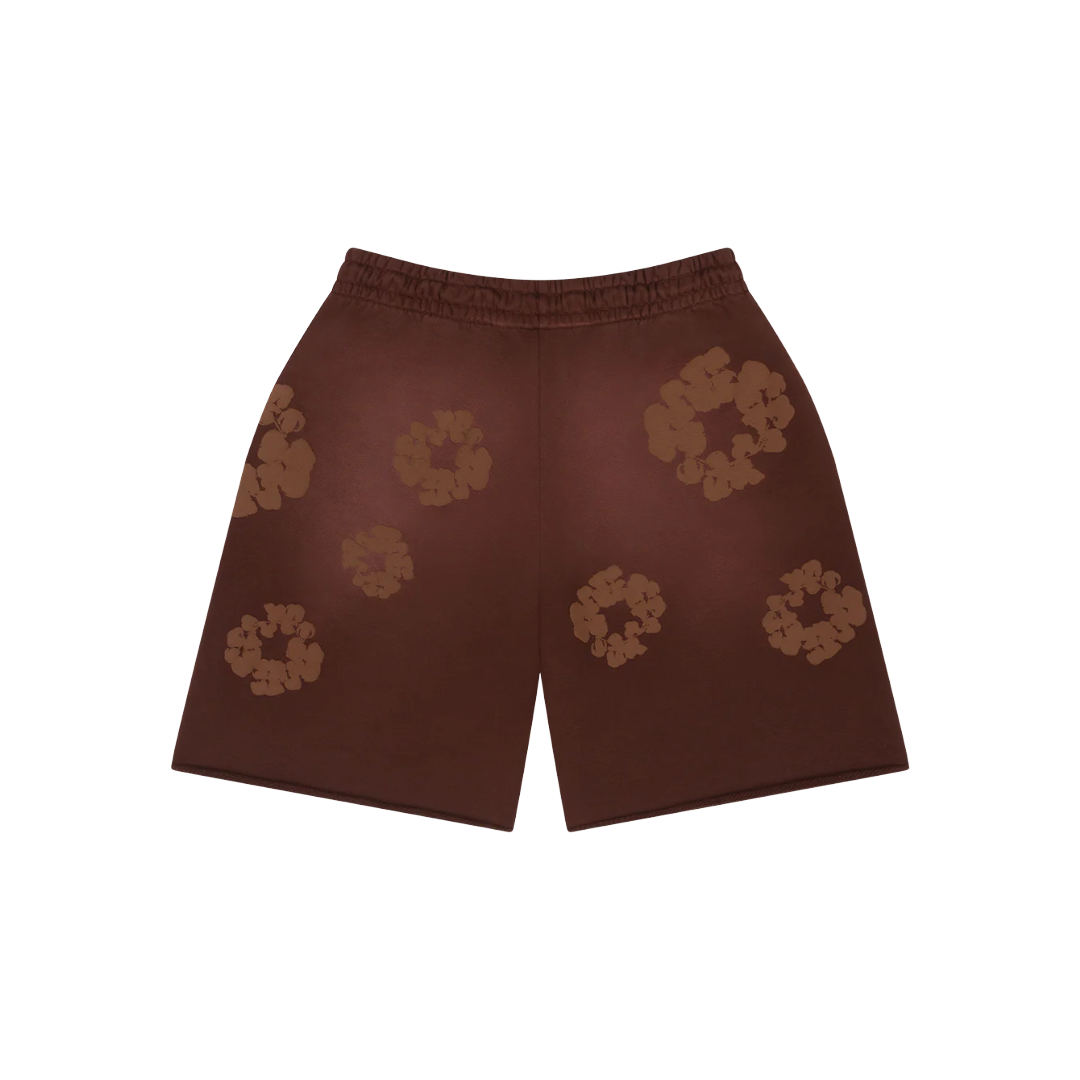 Denim Tears Mono Cotton Wreath Sweat Shorts Brown