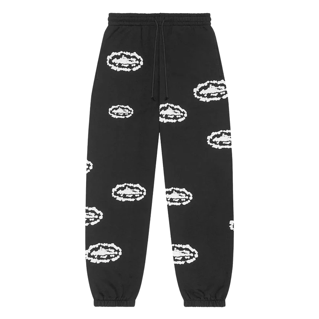 Corteiz x Denim Tears Island Wreath Sweatpant Black