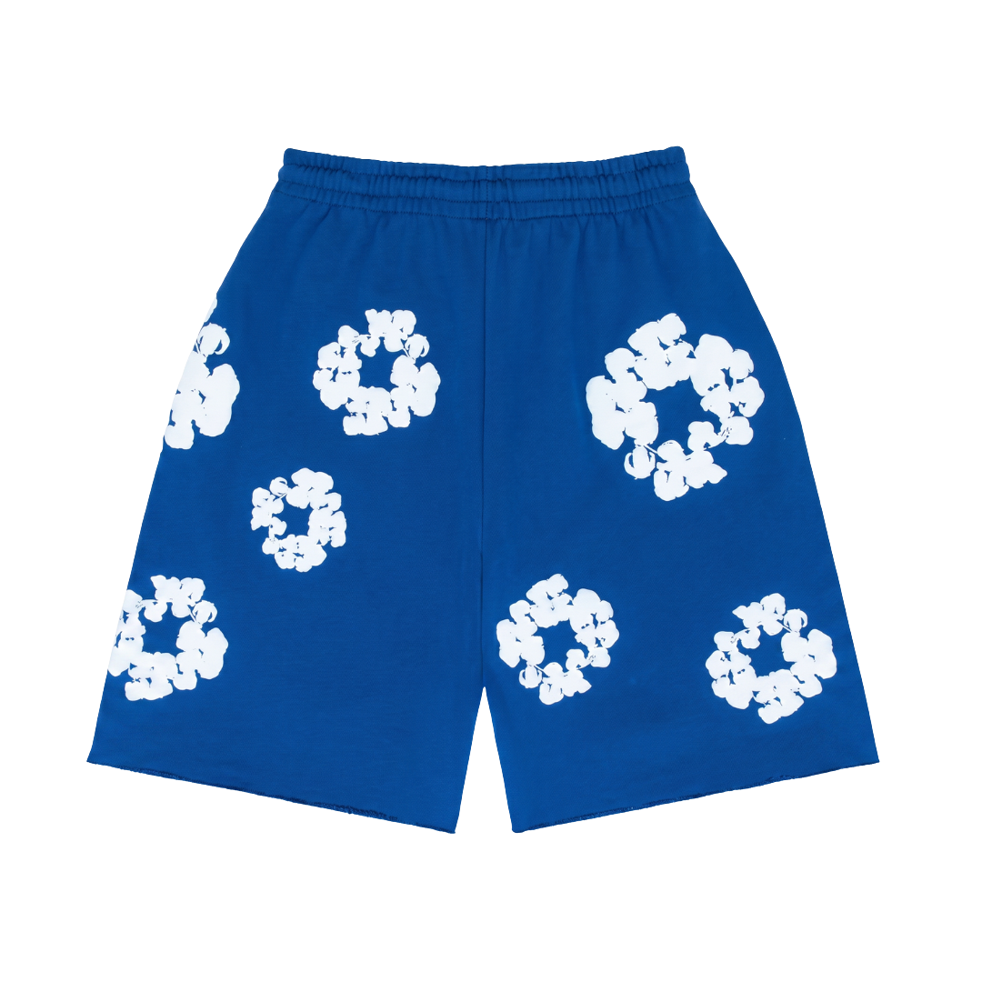 Denim Tears The Cotton Wreath Shorts Royal Blue