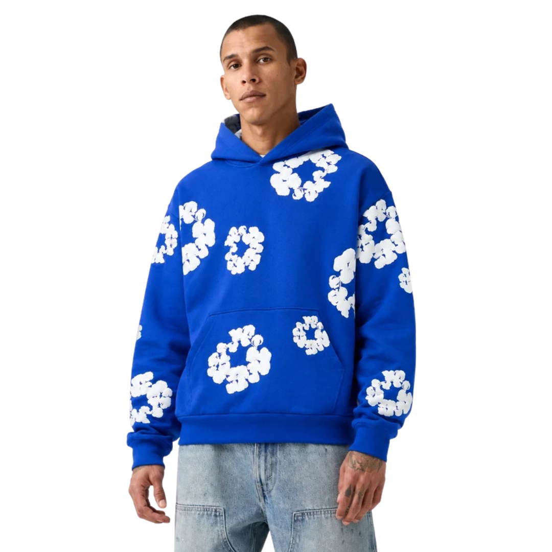 Denim Tears The Cotton Wreath Hoodie Royal Blue