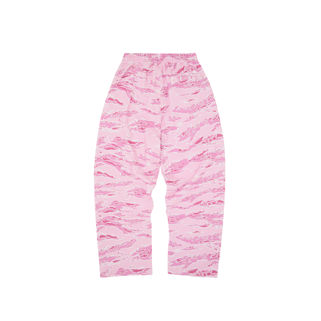 Corteiz Island Puff Print Open Hem Sweatpant Pink Tiger Camo