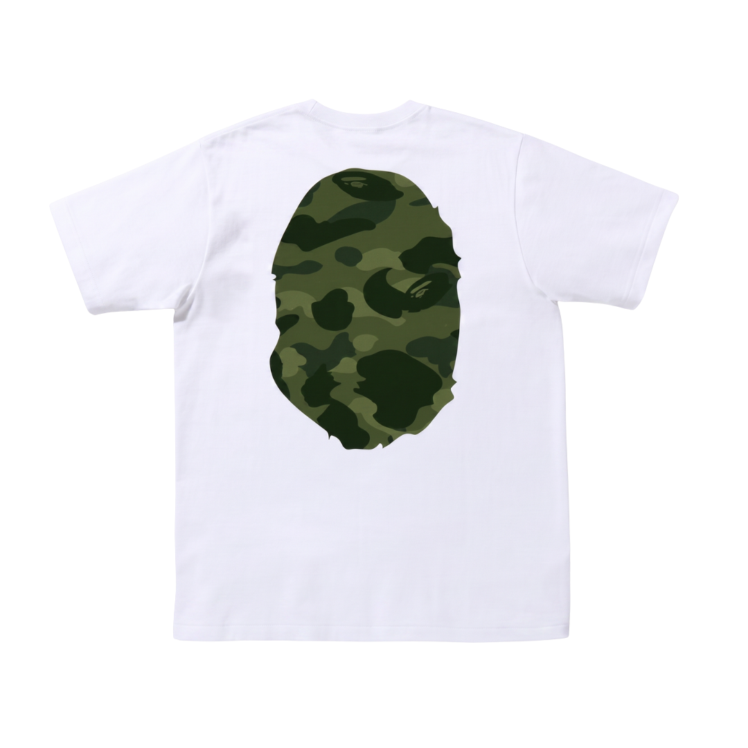 Bape Color Camo Big Ape Head Tee White/Green
