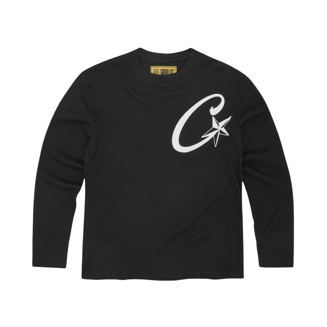Corteiz C Starz Waffle Longsleeve Black
