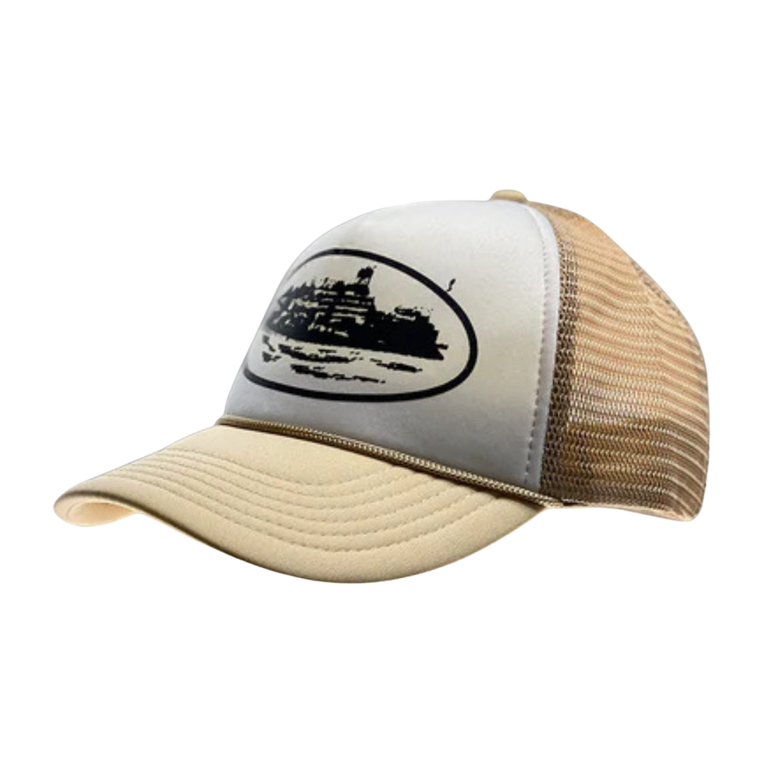 Corteiz Alcatraz Trucker Hat Creme De La Creme