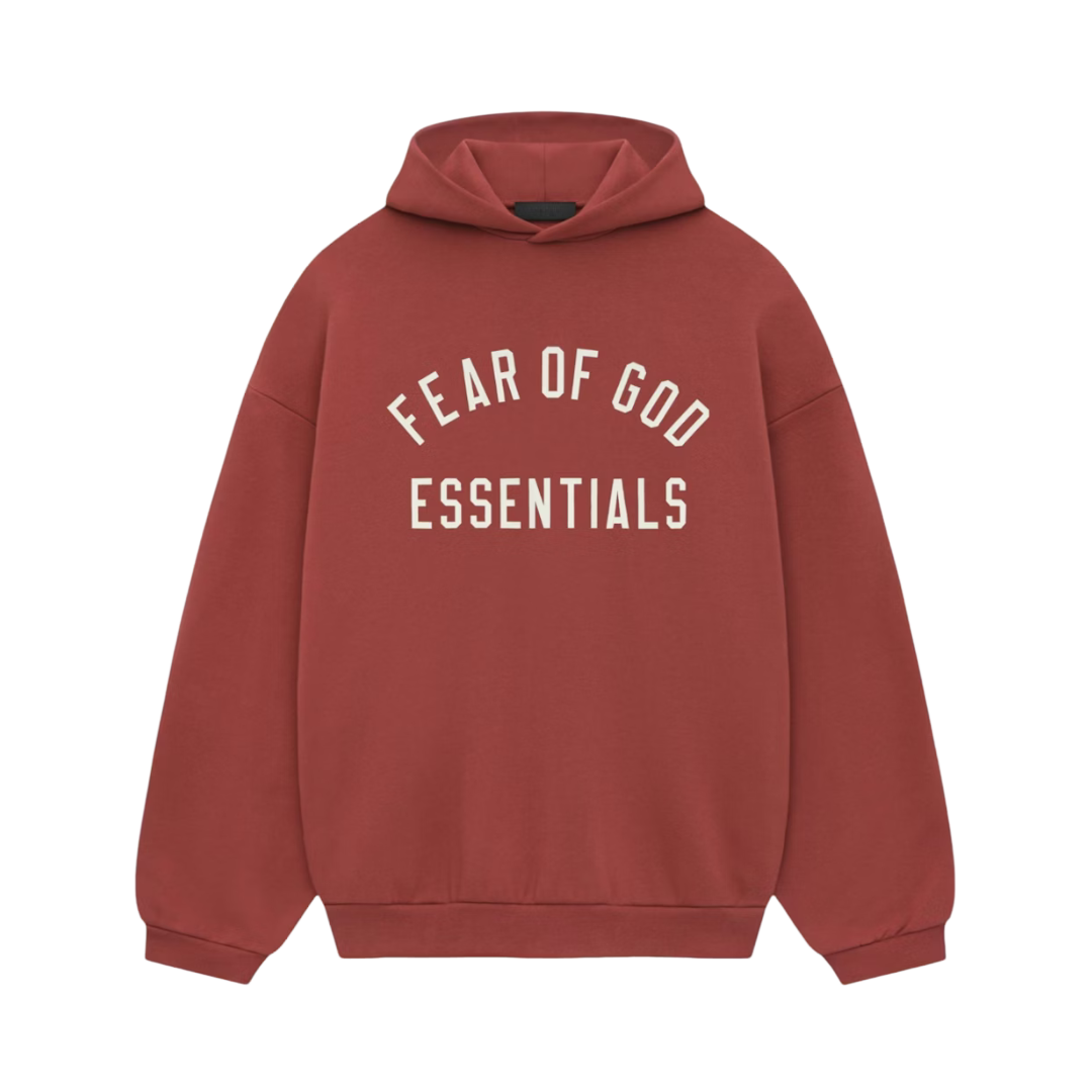 Fear of God Essentials Fleece Hoodie Crimson