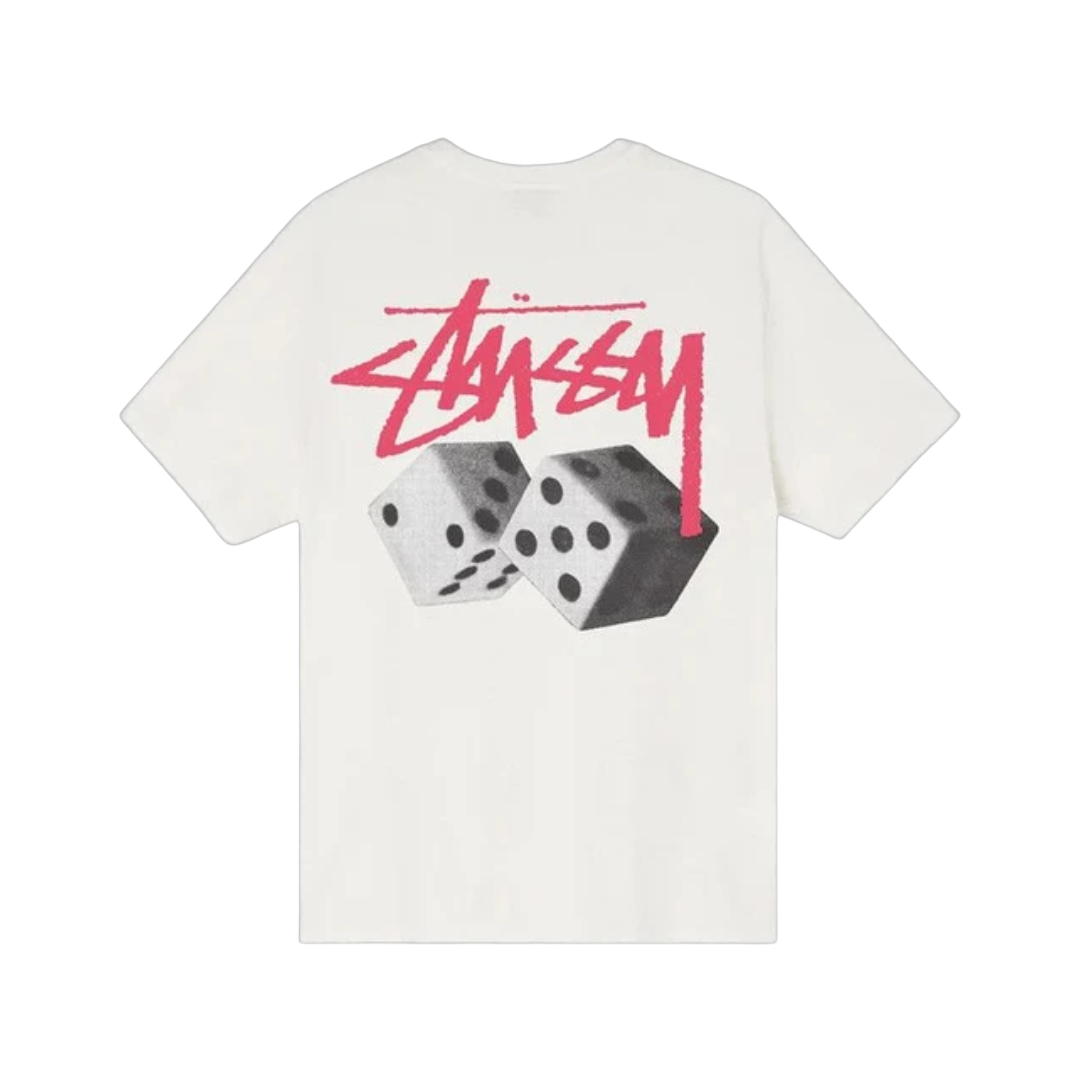 Stussy - Roll The Dice Pig Dyed T-Shirt White