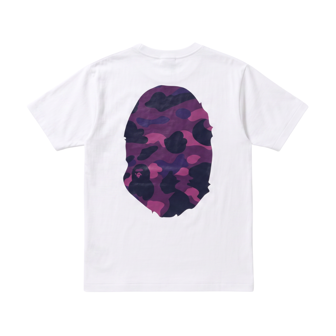 Bape Color Camo Big Ape Head Tee White/Purple