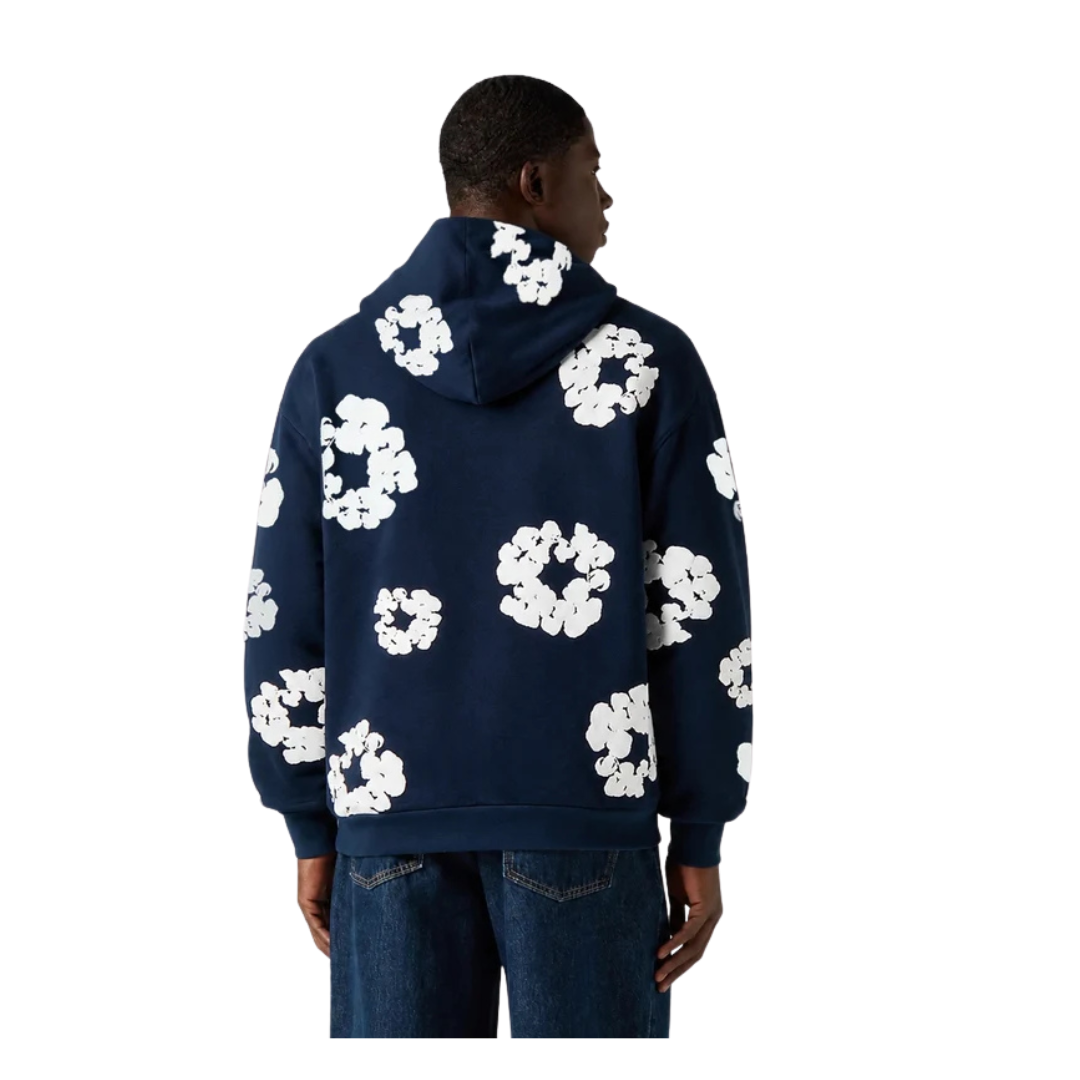 Denim Tears Cotton Wreath Hoodie Navy