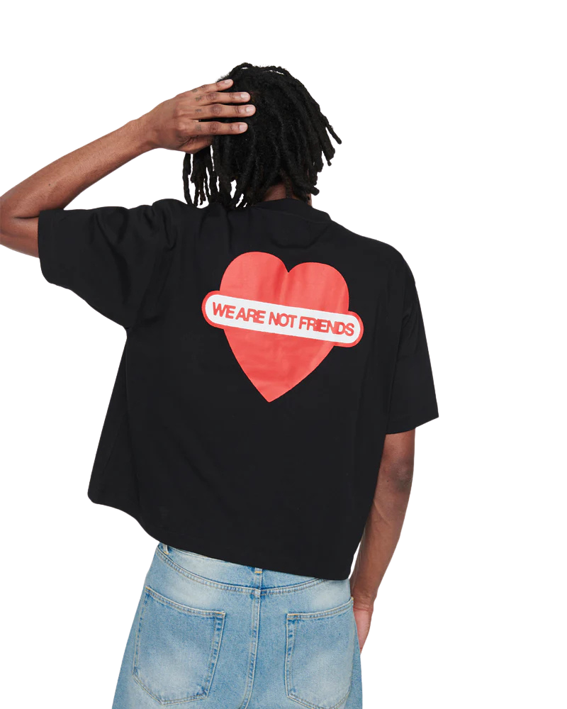 We Are Not Friends - Union Love Black Boxy T-Shirt