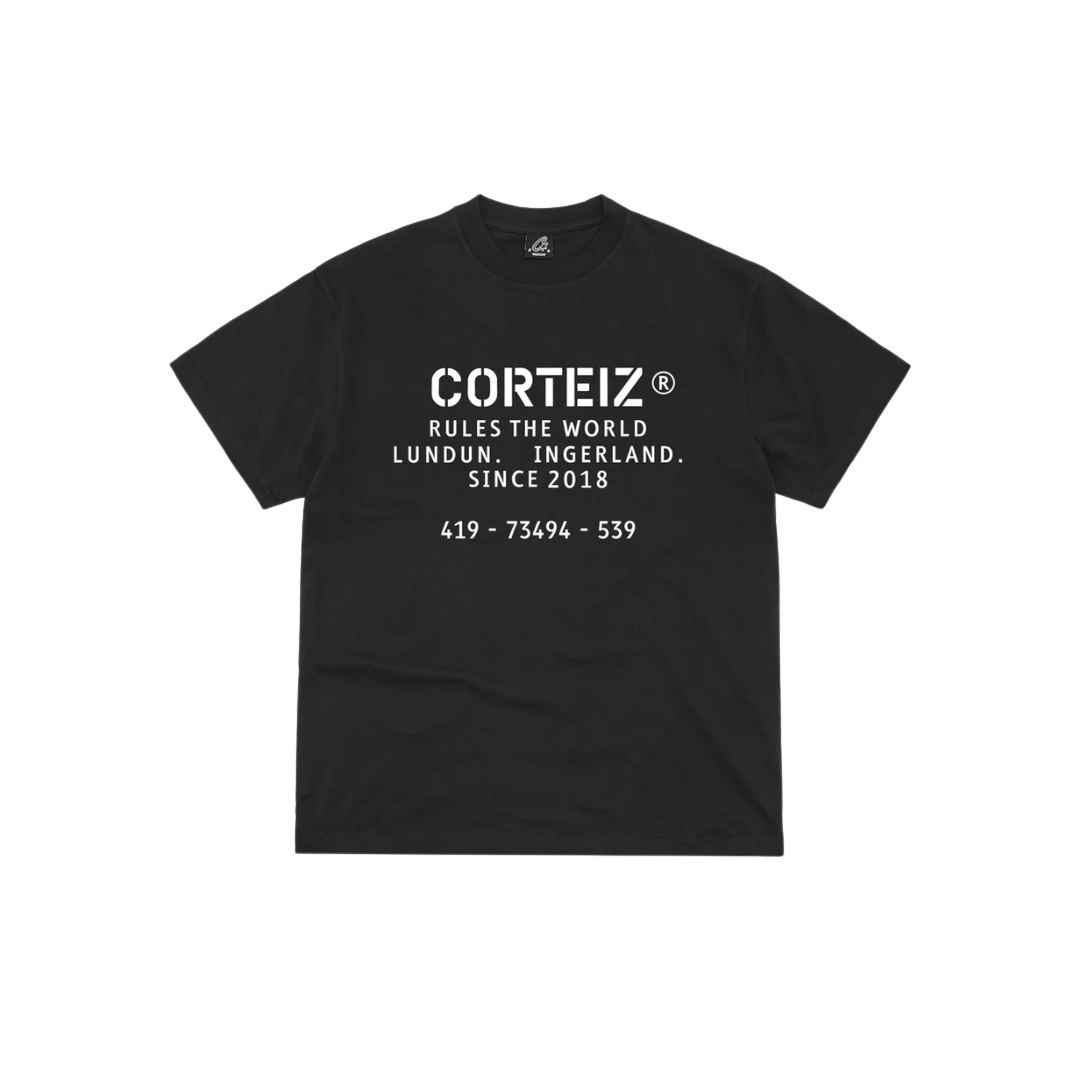 Corteiz Og Stencill Tee Black
