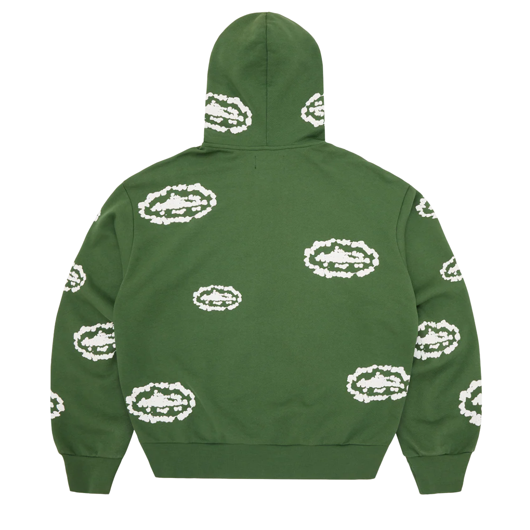 Corteiz x Denim Tears Island Wreath Zip Hoodie Green