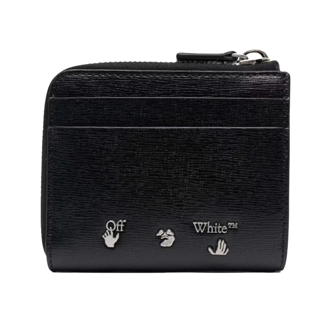 Off-White Binder Diag Saff Zip Wallet Black