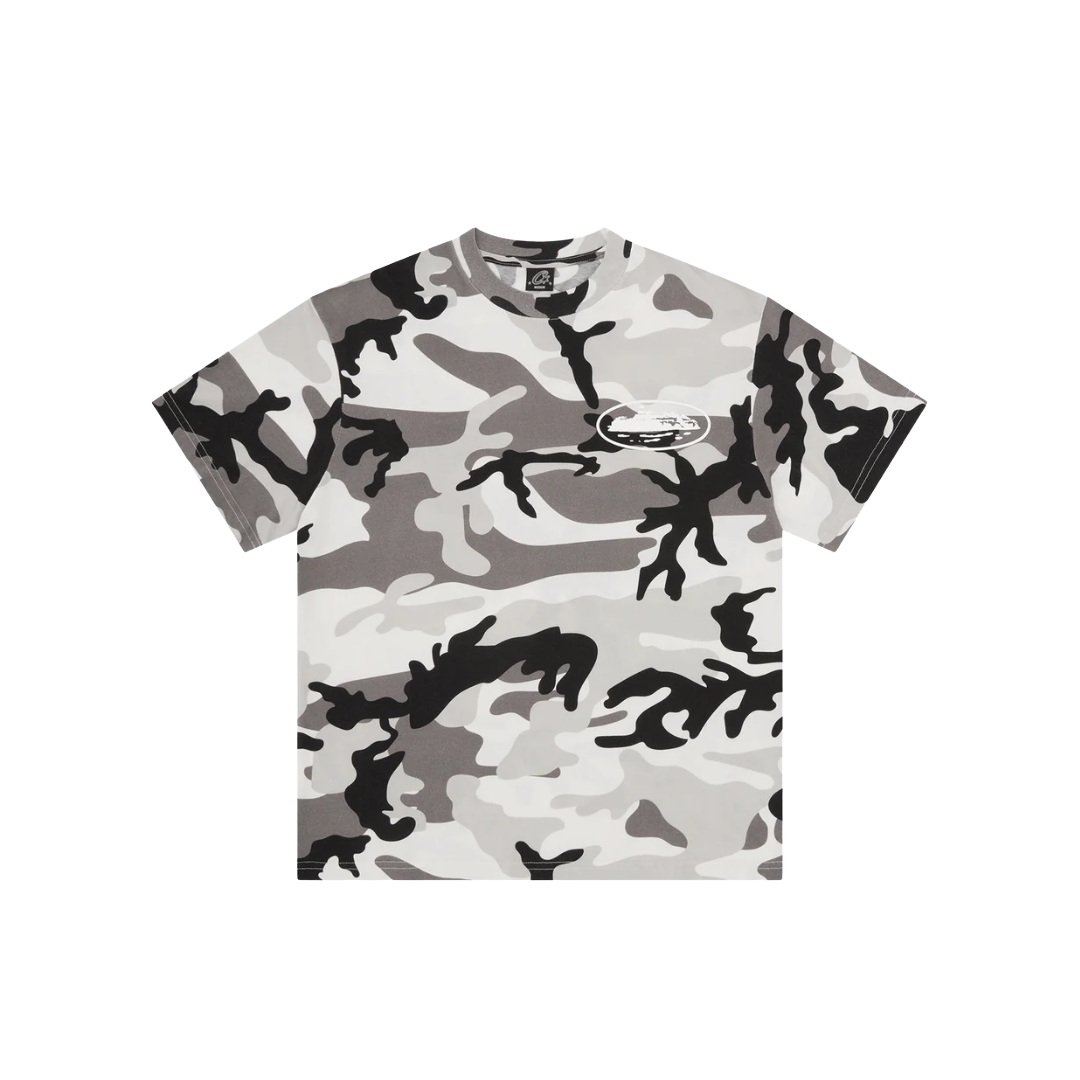 Corteiz Island Puff Print Tee Arctic Camo