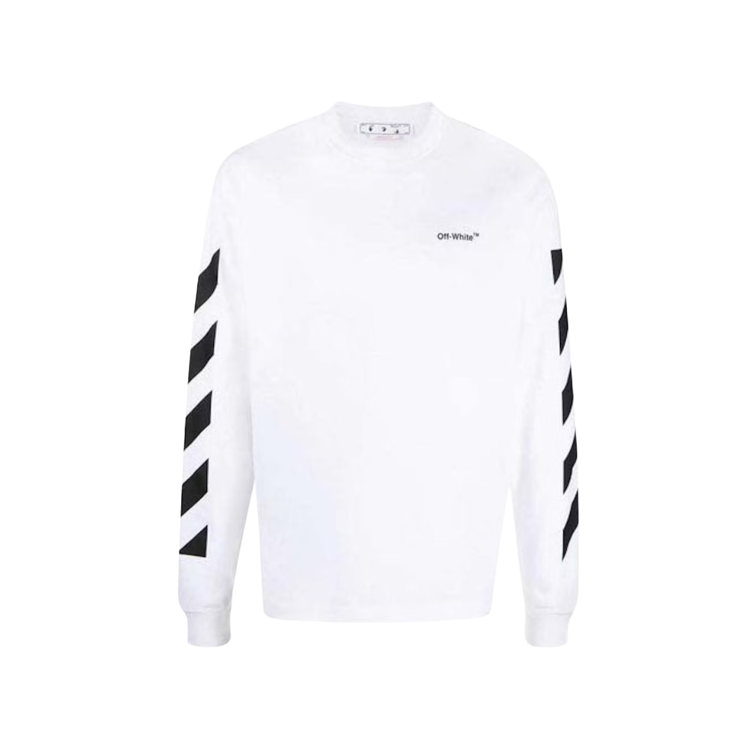 Off White - Diag Helvetica Skate L/S T-Shirt White