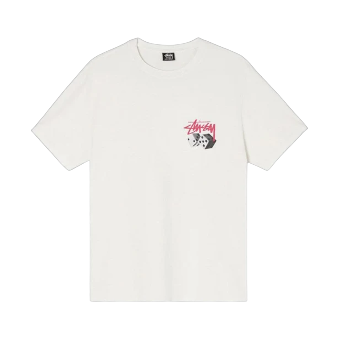 Stussy - Roll The Dice Pig Dyed T-Shirt White