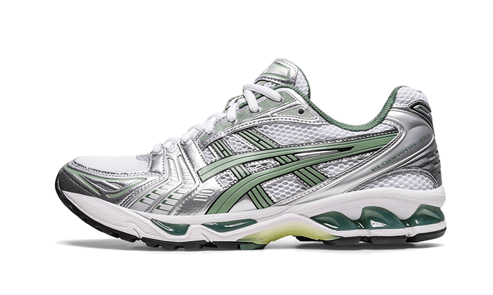 Asics Gel-Kayano 14 White Pure Silver Slate Grey Sage