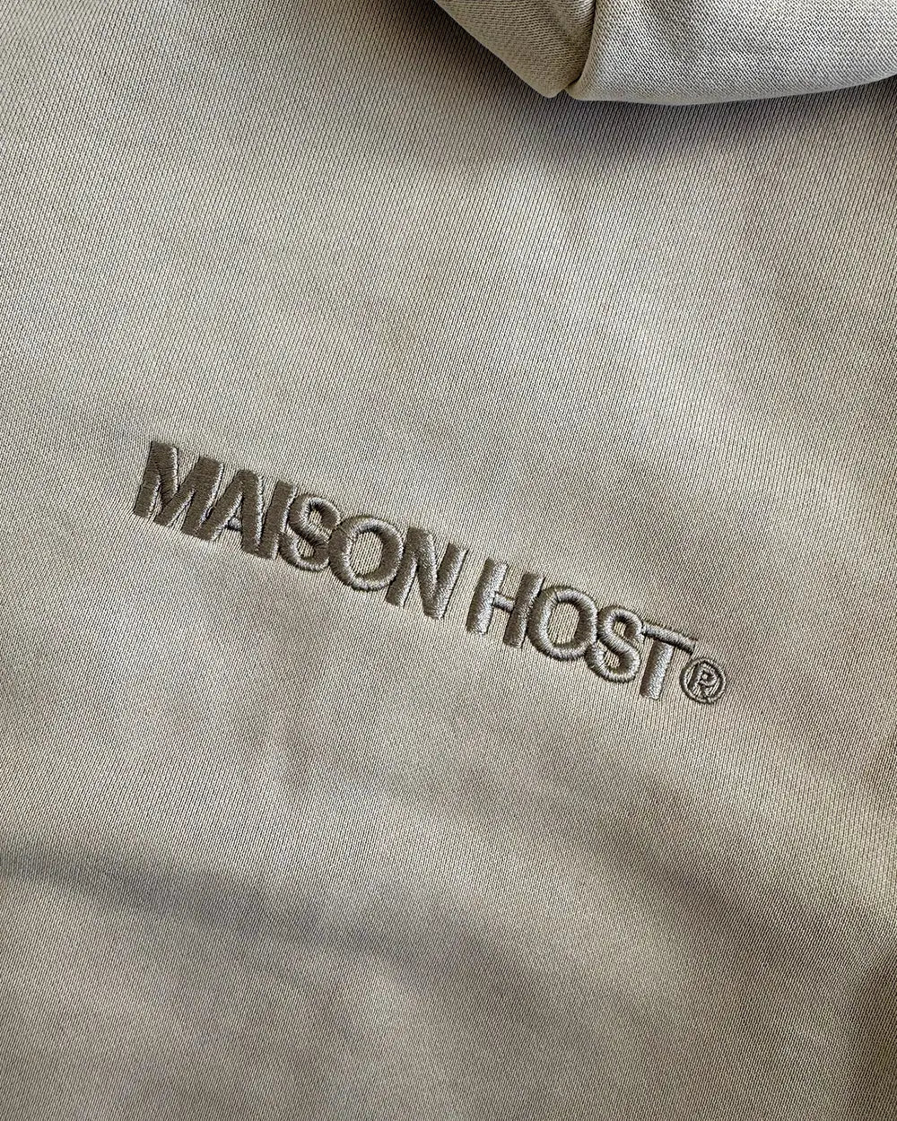 Host - Erode Wave Zipped Hoodie Sand