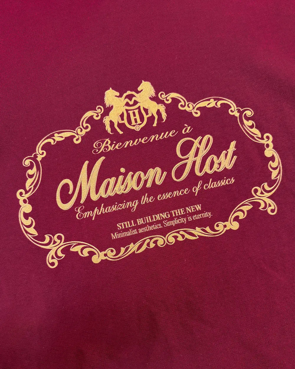 Host - Bienvenue Burgundy Tee