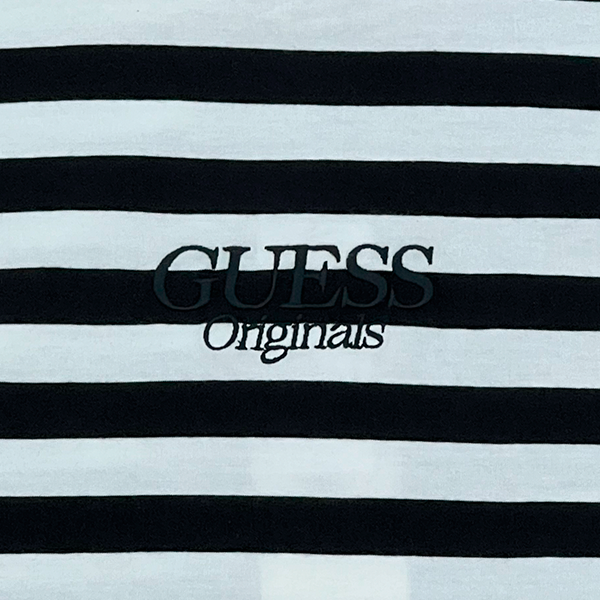 GUESS ORIGINALS Go Simple Stripe Tee -  Jet Black Multi