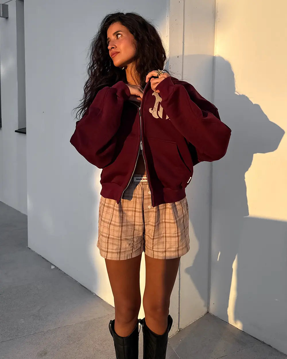 Host - Homerun Burgundy Zipped Hoodie