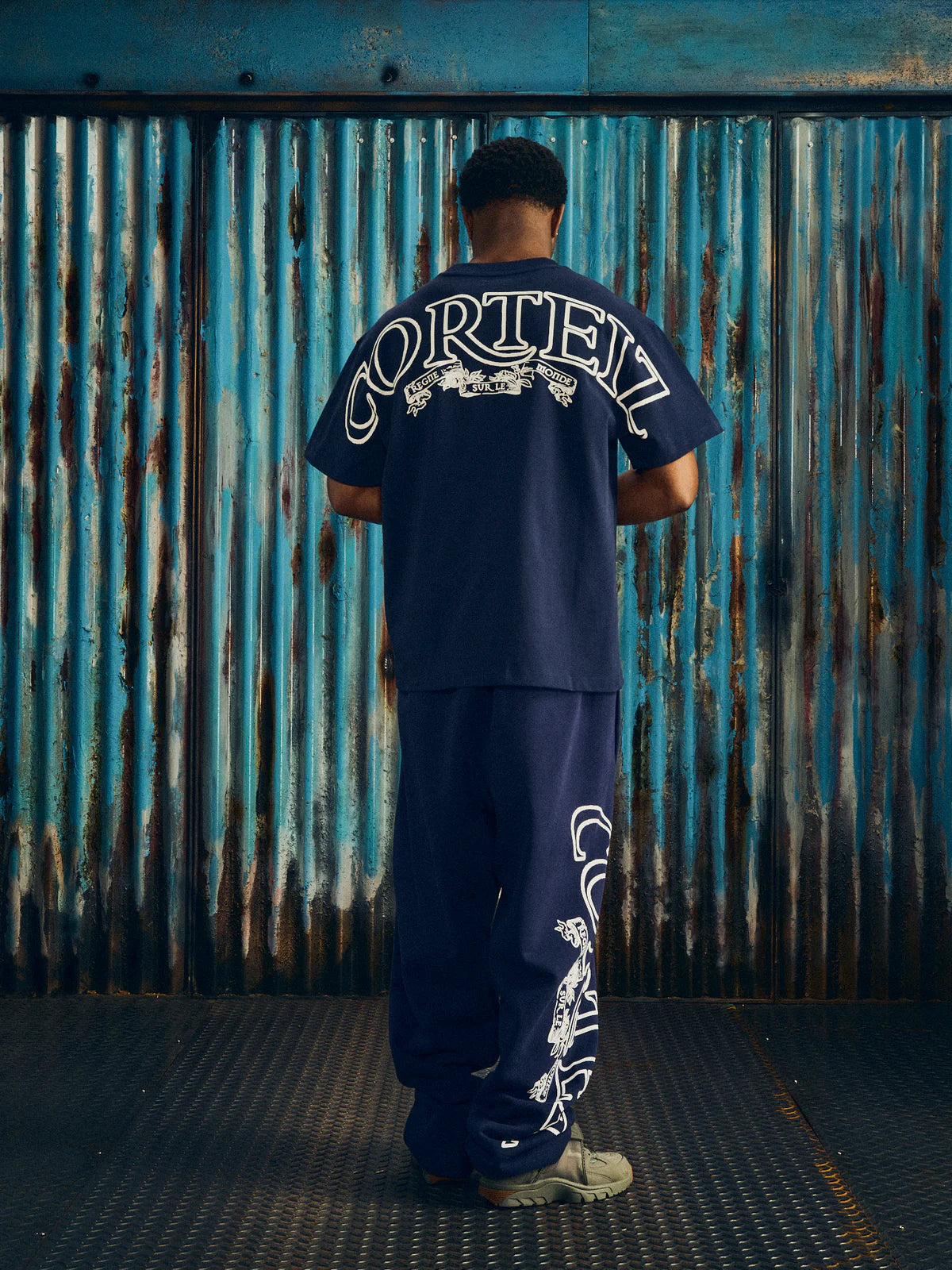 Corteiz Royale Heavyweight Tee Navy White