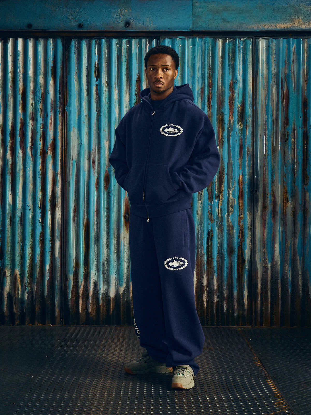 Corteiz Superior Royale Zip Hoodie Navy