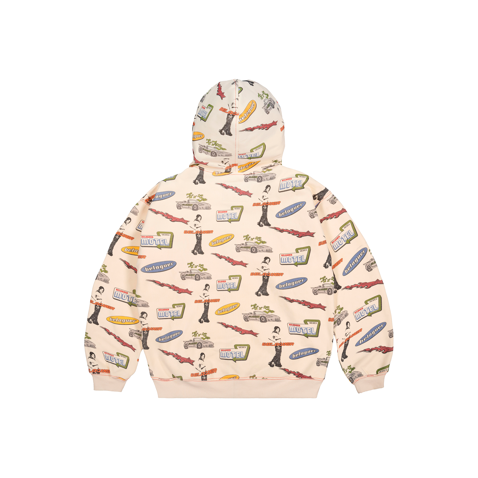 BELAGUER MOTEL ZIP HOODIE [CREAM]