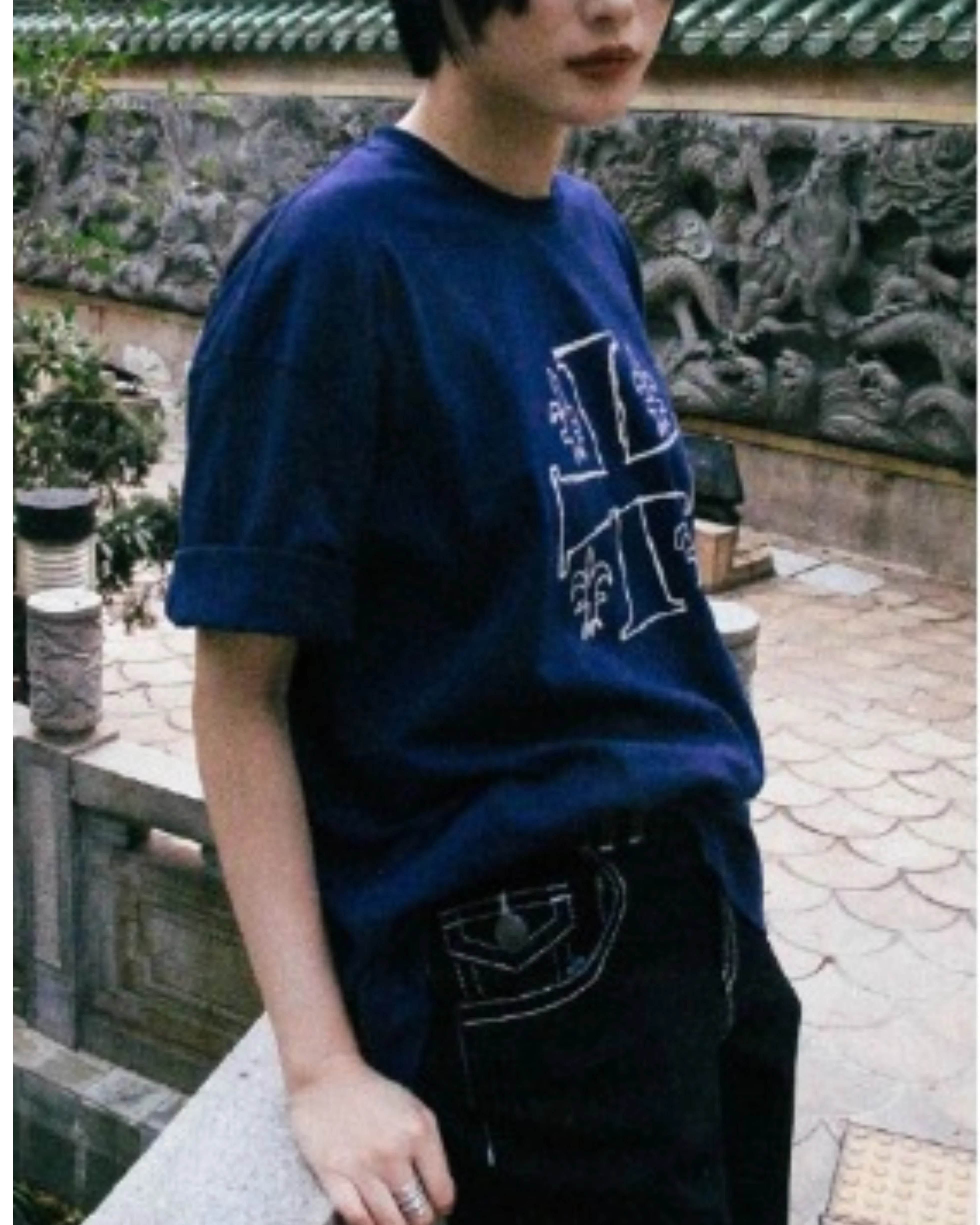 LVGN - Navy Sketch Tee