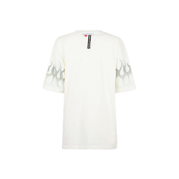 Vision of Super - White T-Shirt With Grey Flames