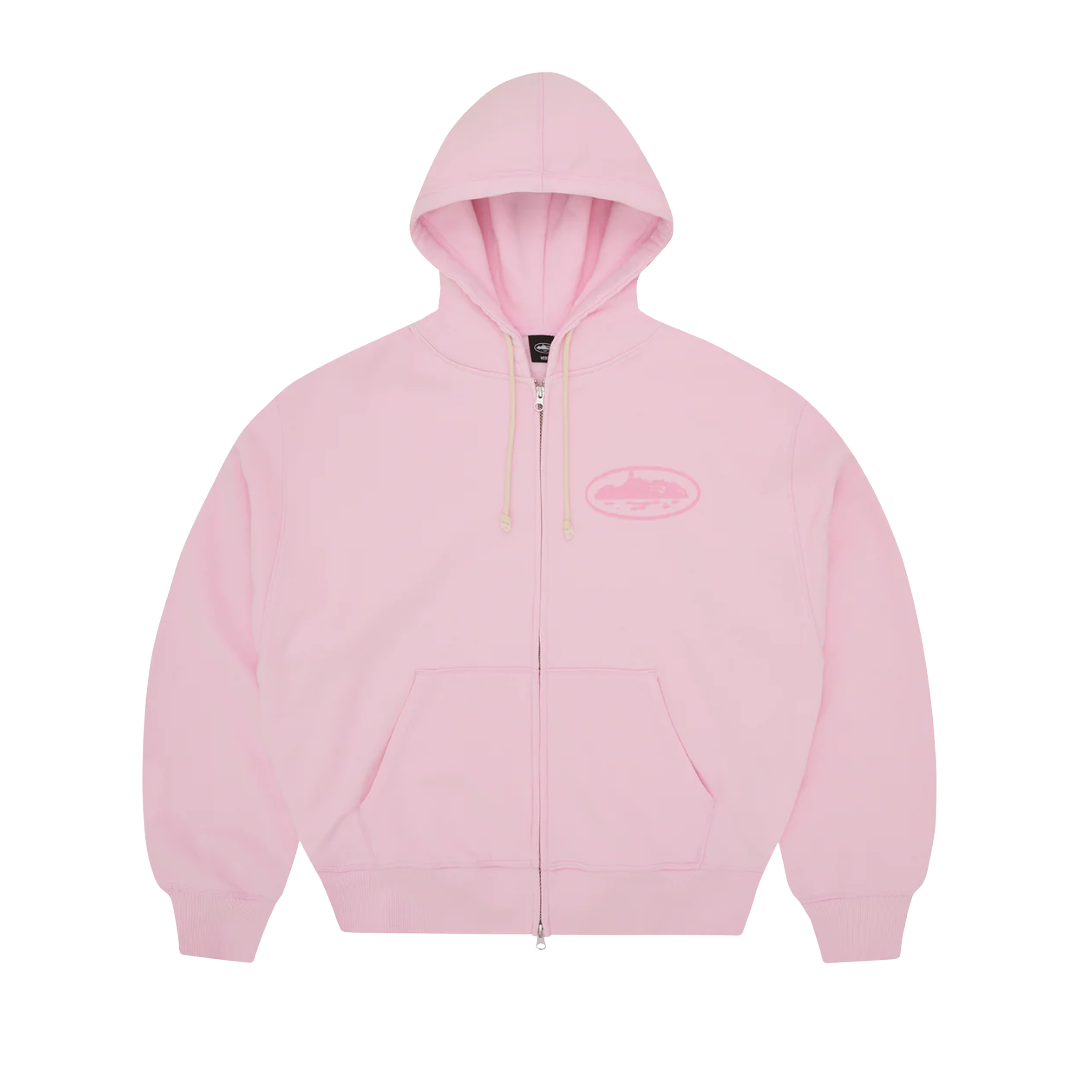 Corteiz Island Knockout Zip Hoodie Pink