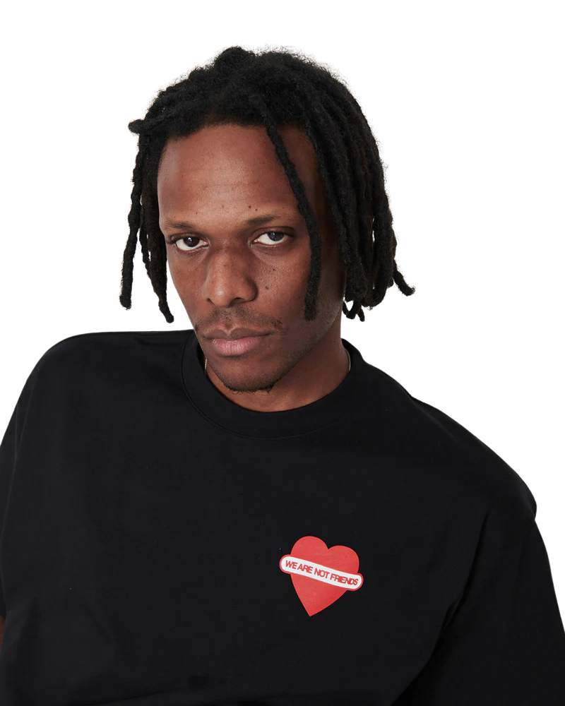 We Are Not Friends - Union Love Black Boxy T-Shirt