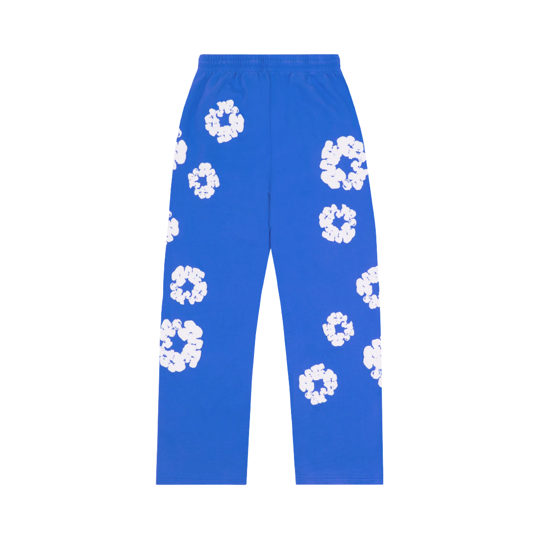 Denim Tears Cotton Wreath Baggy Blue Sweatpants