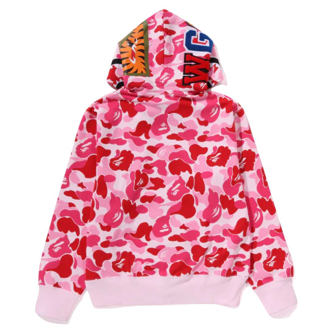 Bape Abc Camo Shark Full Zip Hoodie Ss23 Pink