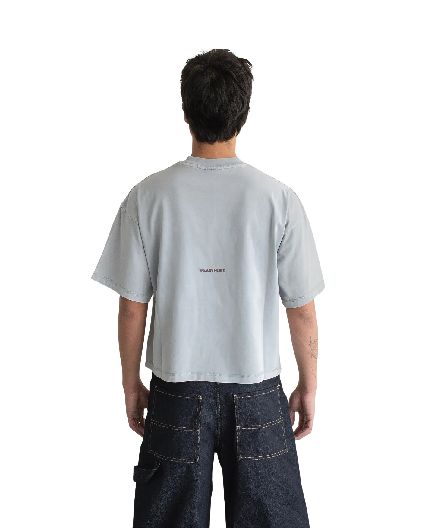 Host - Appliqué Dyed Grey Tee