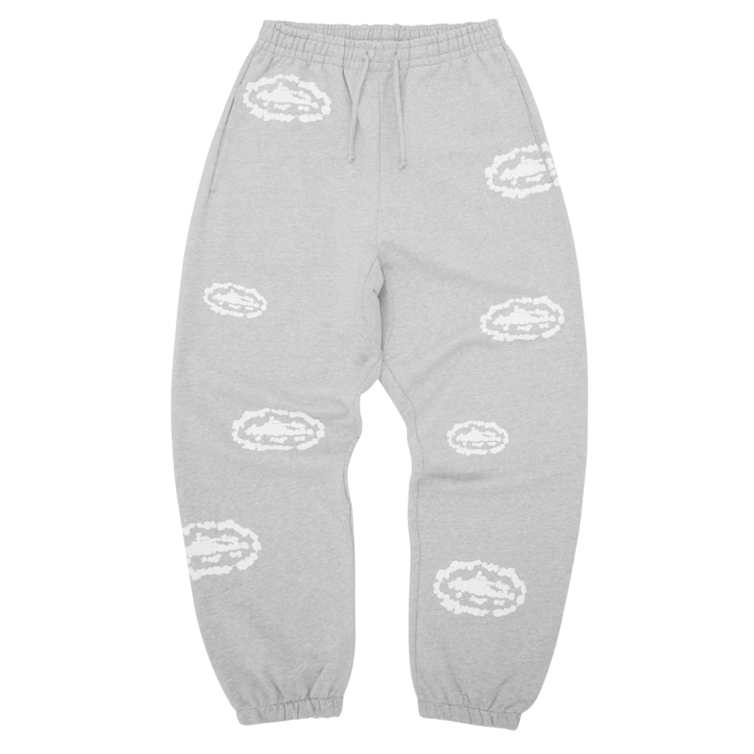 Corteiz x Denim Tears Island Wreath Sweatpant Grey