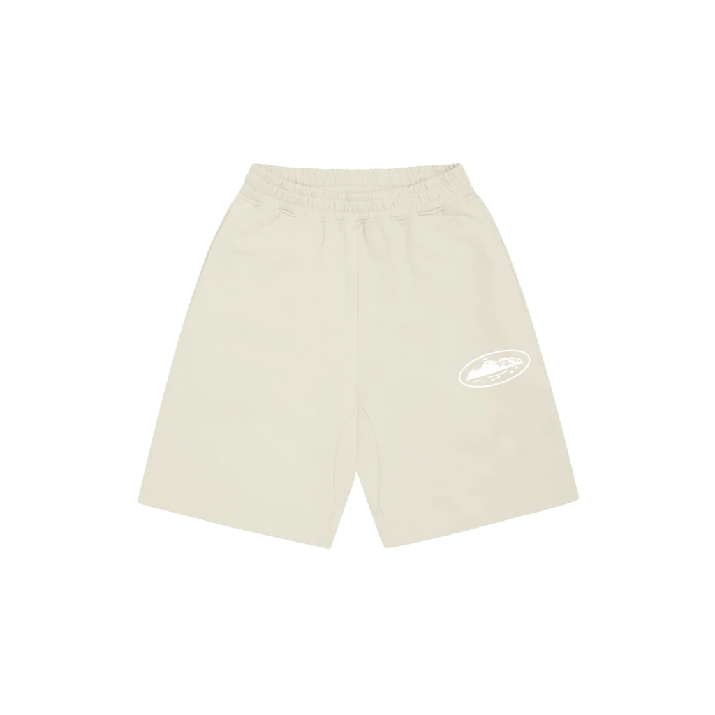 Corteiz Island Puff Print Sweatshort Off White