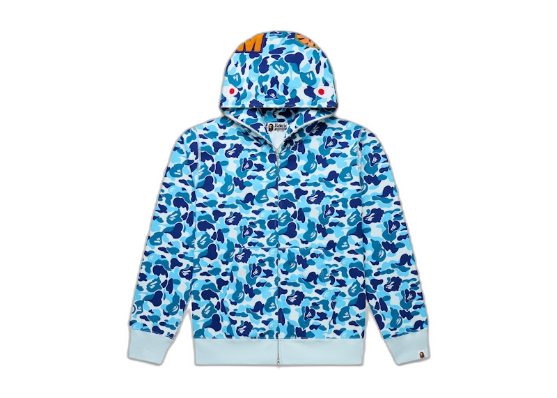 Bape Abc Camo Shark Full Zip Hoodie Ss23 Blue