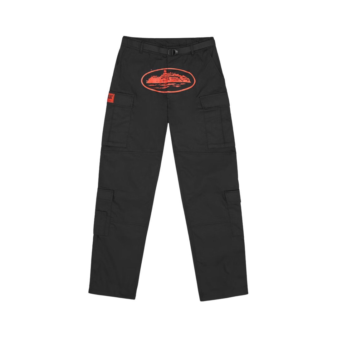 Corteiz Guerillaz Cargos Black/Red
